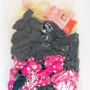 Assorted Pink and Black Balloons