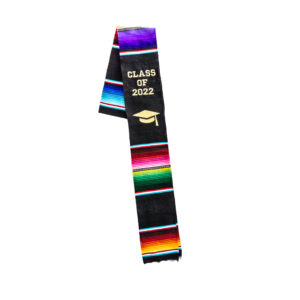 Black Graduation Sarape Stole