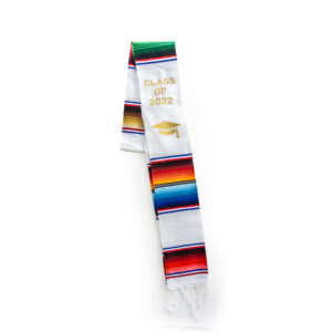 White Graduation Sarape Stole