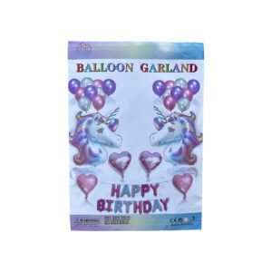 Unicorn Balloon Garland Happy Birthday